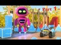 Meet Robo-J5 the Robot - Learn Shapes And Race Monster Trucks - TOYS (Part 1)