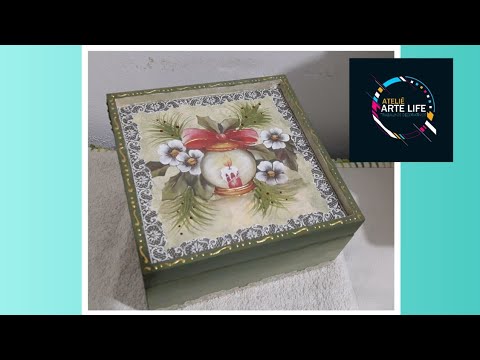 Caixa Decorada Velas de Natal/ Decoupage Papel 3D By Mamiko