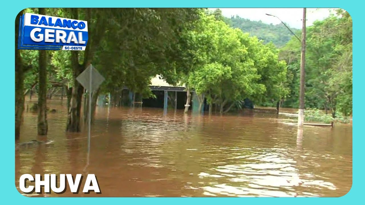 Nível do rio Chapecó sobe e invade Águas de Chapecó ND Mais