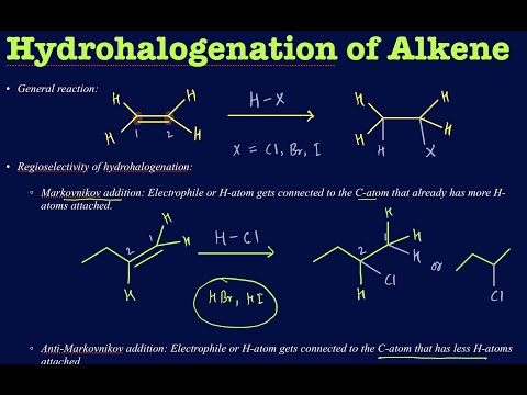 Hydrohalogenation of alkenes. Markovnikov and Anti-Markovnikov addition
