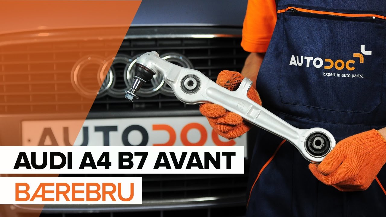 Slik bytter du nedre bærearm fremme på en Audi A4 B7 Avant – veiledning