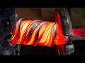 Forging A Damascus Steel Knife From Ball Bearings