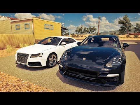 Racha Com Os Carros Do ‹ EduKof › AM3NlC - Porsche Panamera VS Audi A5 - Forza Horizon 3 GoPro - G27