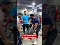 Deepak attri doing t-bar rowing 4sets last drop sets under the guidance of coach Rajupal #shorts