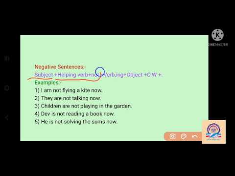 Std 4 Grammar Lesson 18 Present Continuous Tense explanation