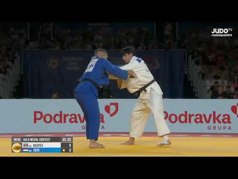 HAJIEV Eljan 🇦🇿 🆚 TOTH Krisztian 🇭🇺финал -90кгЧемпионат Европы по дзюдо Загреб, Хорватия 🇭🇷 2024