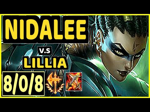 MALRANG (NIDALEE) vs LILLIA - 8/0/8 KDA JUNGLE CHALLENGER GAMEPLAY - KR