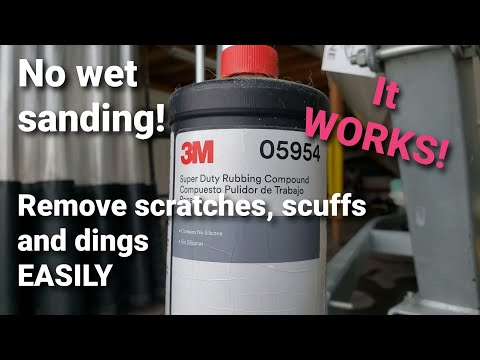 Detailing A boat using 3M's Super-Duty Compound on a Gelcoat Bayliner. Scratch, ding & Scuff removal