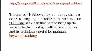 Seo experts in udaipur