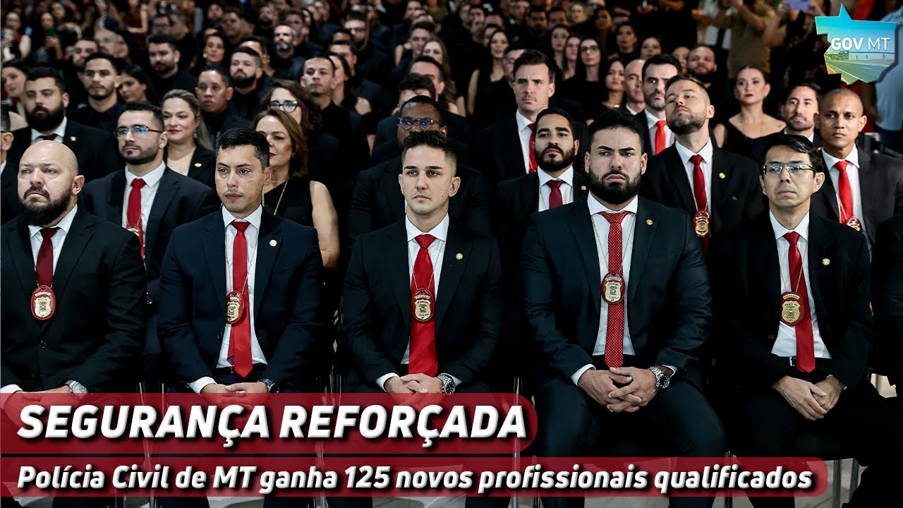 Formatura de 125 novos policiais civis fortalece o combate à criminalidade em MT