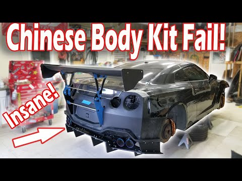How To Install Widebody Kit On A Wrecked Salvage GTR R35 (Part 4) Copart LibertyWalk Version 2