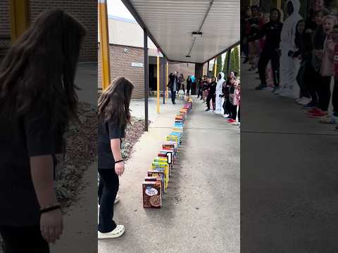 Worlds LONGEST Dominoes Line !
