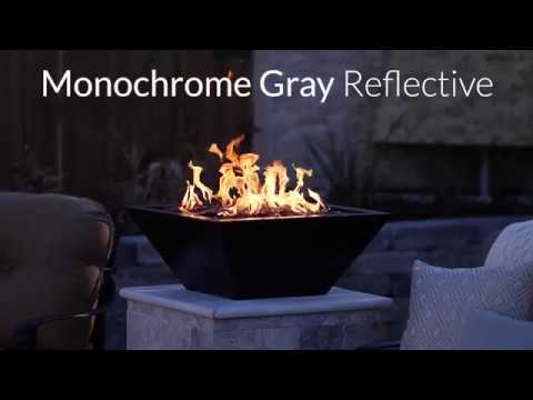 Monochrome Gray Reflective Fire Glass | Lakeview Outdoor Designs Video