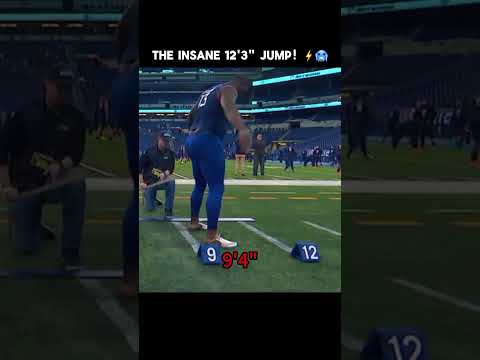 BYRON JONES BREAKS THE NFL COMBINE RECORD WITH THIS UNBELIEVABLE BROAD JUMP! 🤯🚀 #ByronJones #Shorts