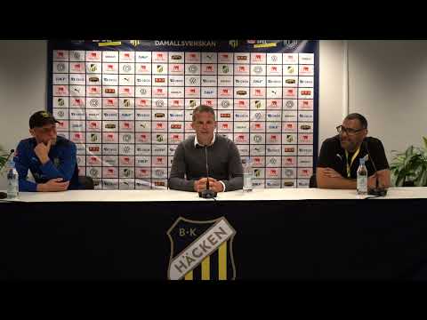 Presskonferens efter BK Häcken - Umeå IK 5-0