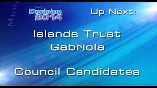 preview picture of video '2014 Islands Trust - Gabriola Candidate Platforms - Shaw TV Nanaimo'