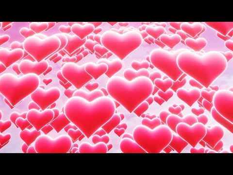4K Flying Floating Red Hearts - Valentine’s Day - Free Motion Background
