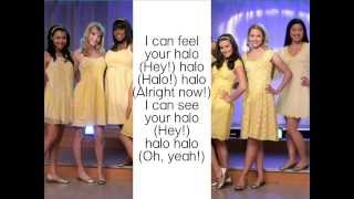 Halo/Walking on sunshine glee lyrics