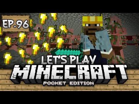 Survival Let's Play Ep. 96 - NAMETAGS & GOLD PIGMAN FARM!!! - Minecraft PE (Pocket Edition)