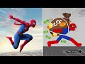 Spiderman Vs Stickman Stickman Dismounting Funny Moments FUNNY 17