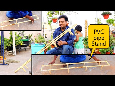 How to make pot stand with PVC pipes #stand #PVCStand #gardening #DIY #OrgGardener