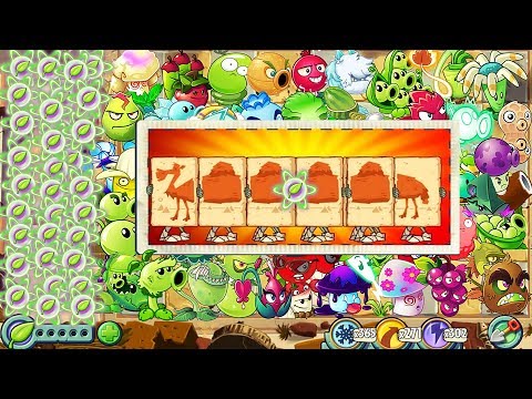 All Plants Max Level Power UP Vs Camel Zombie in Plants vs Zombies 2