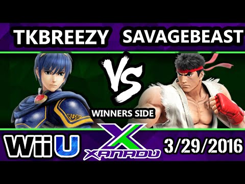 S@X 143 - VGBC | TKBreezy (Marth, WiiFit Trainer) Vs. SavageBeast (Ryu) SSB4 - Smash 4