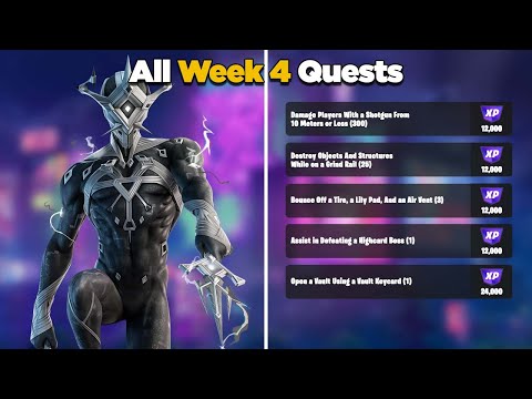 Fortnite All Week 4 Season Quests Guide - Chapter 4 Season 2
