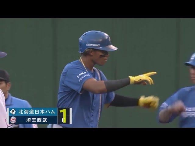 【1回表】チャンスで打った!! ファイターズ・水谷瞬 一二塁間を破るタイムリーヒットで先制!!  2024年6月26日 埼玉西武ライオンズ 対 北海道日本ハムファイターズ