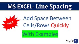 Line Spacing in Excel | Add space between multiple cells Quickly (Speed)