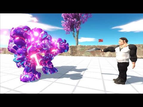 PURPLE LAVA GOLEM DEATH RUN - Animal Revolt Battle Simulator