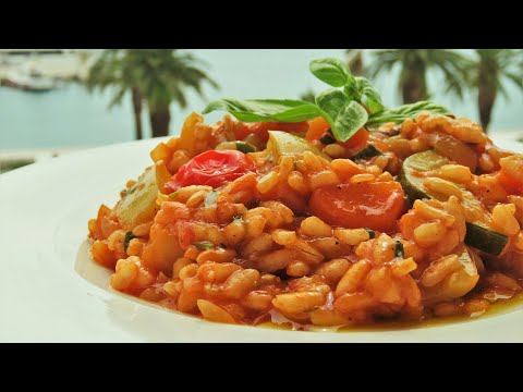 Mediteranski Rižot s Puno Povrća / Mediterranean Vegetable Risotto