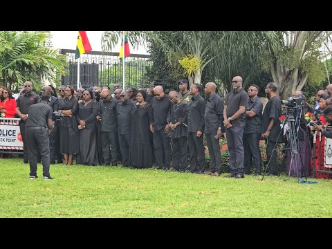 Watch Full Video: Tragic Helicopter Crash – President Mahama Lays Flowers in Honour of Crash Victims