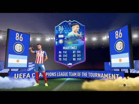 Packing a UCL Team of the tournament player  out of a free pack (FIFA 20)  *Martinez*