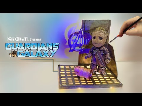 How to make Groot Diorama :Guardians of the Galaxy [ DIY / Sculpture / Clay ]