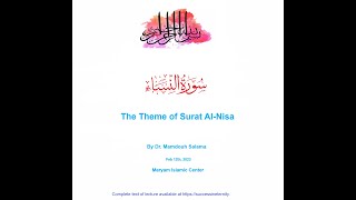 The Theme of Surat Al-Nisa