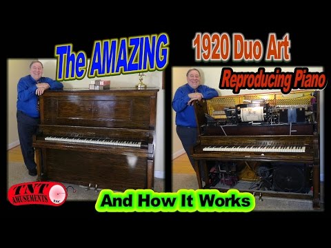 #1225 The Amazing DUO ART REPRODUCING Player Piano from 1920 & How It Works! TNT Amusements