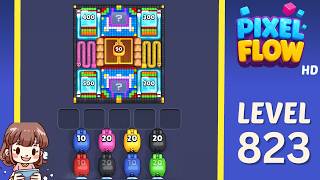 Pixel Flow Level 823 Solution Walkthrough