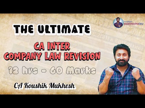 THE ULTIMATE COMPANY LAW 📖 REVISION FOR CA INTER - CHARTS REVISION 🔥 ✅