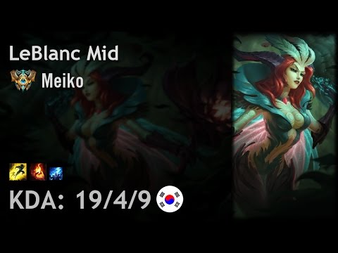 LeBlanc Mid vs Ryze - Meiko - KR Challenger Patch 6.24