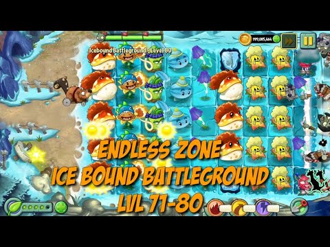 Plants vs Zombies 2 - Frostbite Caves | Endless Zone All Max Level Plants Test Level 71 - 80