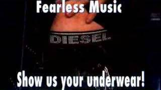 Neurosonic Showing off Diesel underwear on Fearless Music TV
