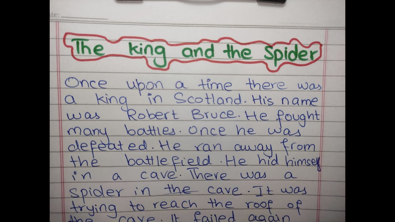 The king and the spider | short story | Try try again