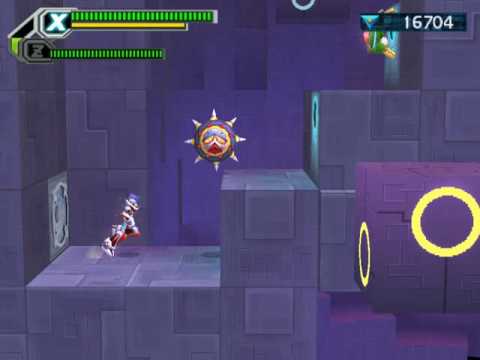 Mega Man X8 - Gravity Antonion stage [HARD] [Spike Room easy method]