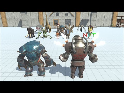 REACTOR GORO WITH RANTHORN VS 2x BOSS - Animal Revolt Battle Simulator