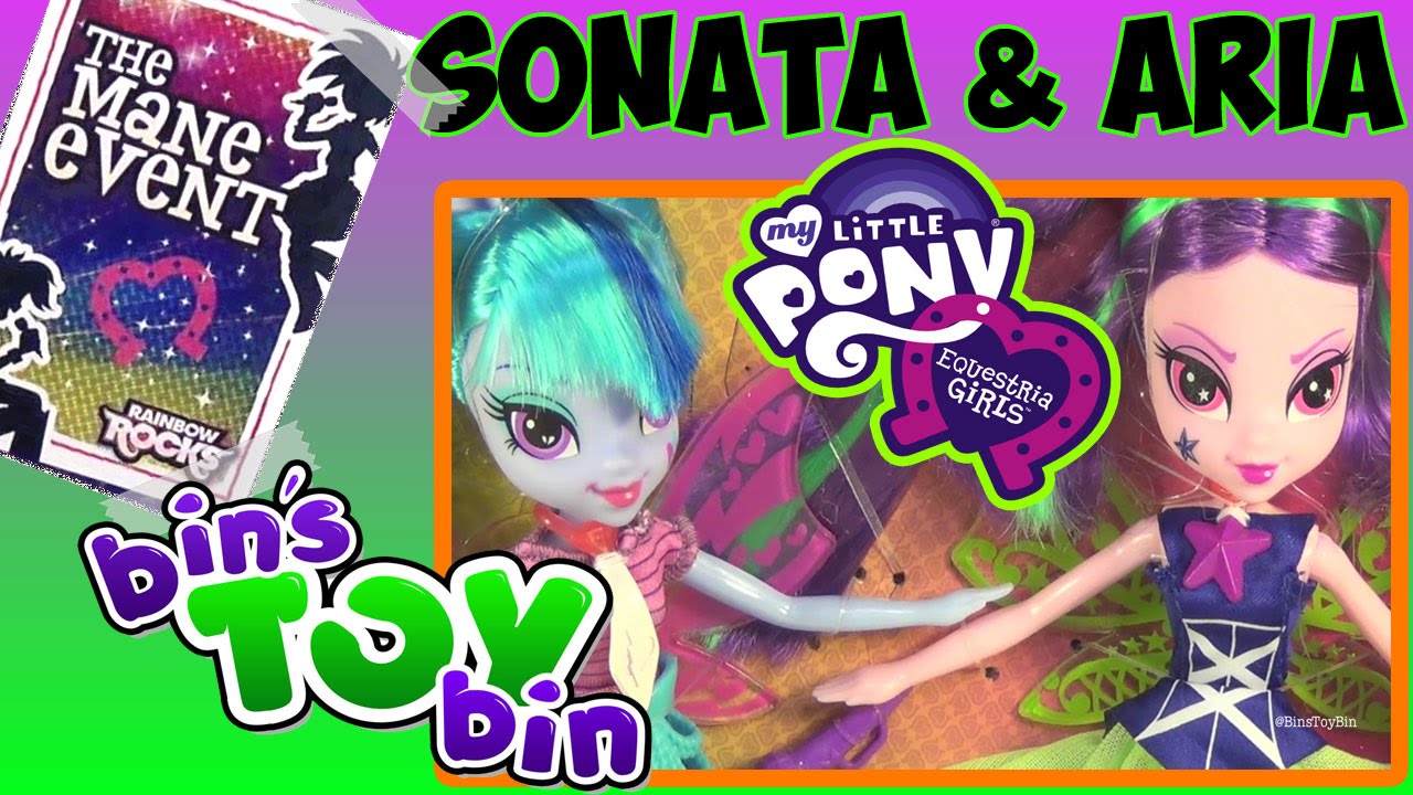 Equestria Girls SONATA DUSK & ARIA BLAZE Rainbow Rocks MLP Dolls! Review by Bin's Toy Bin