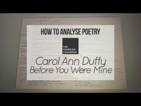 Carol Ann Duffy's "Before You Were Mine" | How to Analyse Poetry