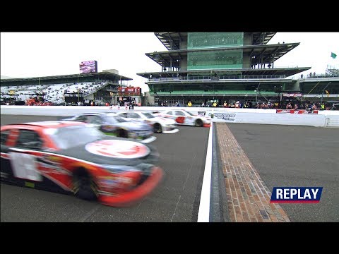 4-Wide Finish at the Indianapolis Motor Speedway During NASCAR's 2018 Lilly Diabetes 250