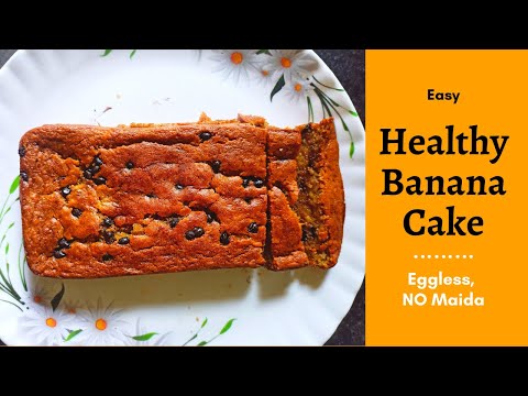 Healthy Banana Cake | Whole Wheat Flour Banana Cake | Eggless | Moist | How to make a Banana Cake