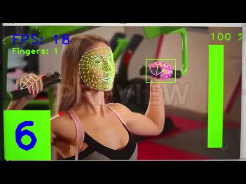 Gym Trainer bicep curl counting demonstration